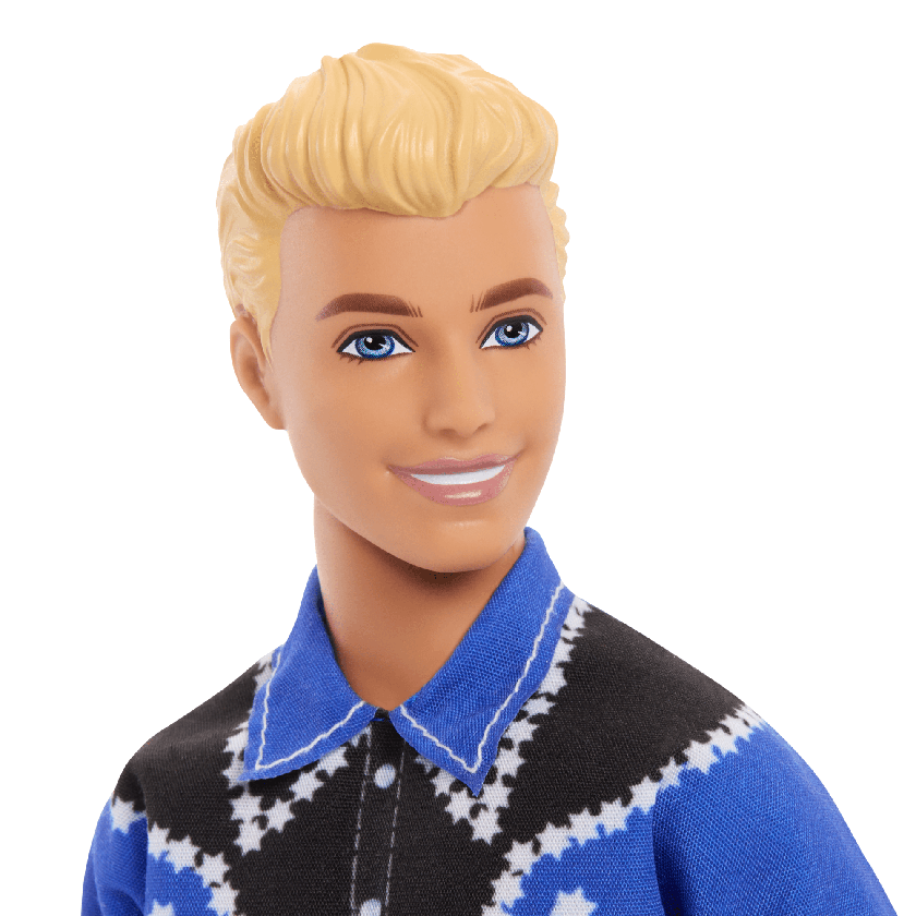 Barbie Fashionista Boneco Ken Camisa Azul e Preta Best Seller