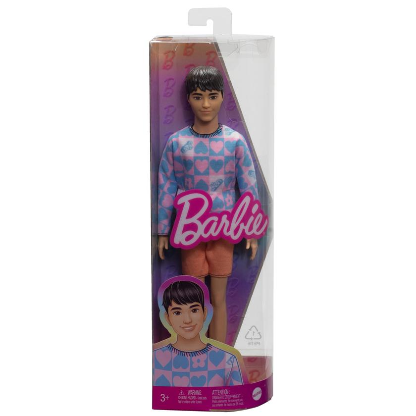 Barbie Fashionista Boneco Ken Suéter Azul e Rosa com Shorts Laranja On Sale