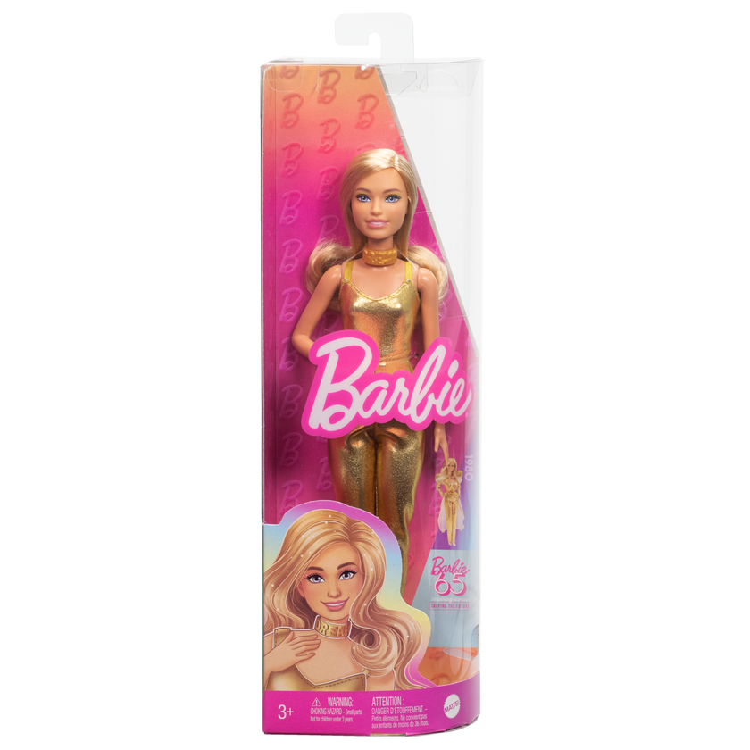 Barbie Fashionista Muñeca Look Dorado High Quality