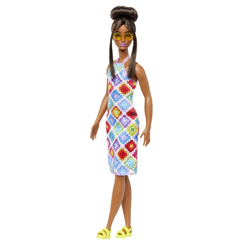 Barbie Fashionista Muñeca Vestido Blanco con Rombos Best Price