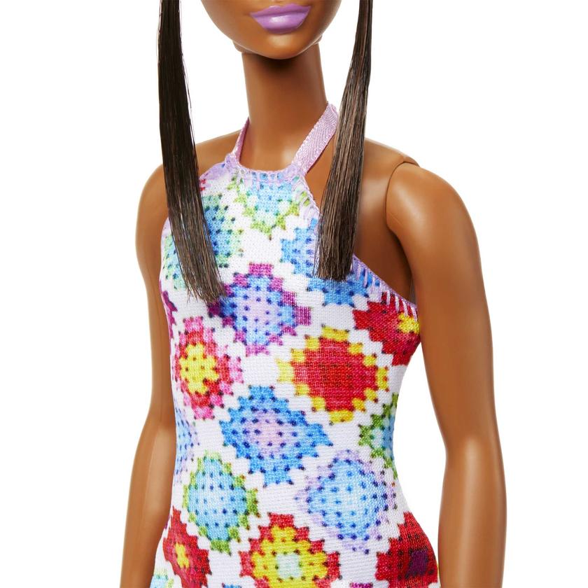 Barbie Fashionista Muñeca Vestido Blanco con Rombos Best Price