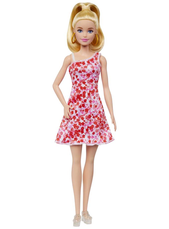 Barbie Fashionistas 205–Poupée Queue de Cheval, Robe à Fleurs Best Seller