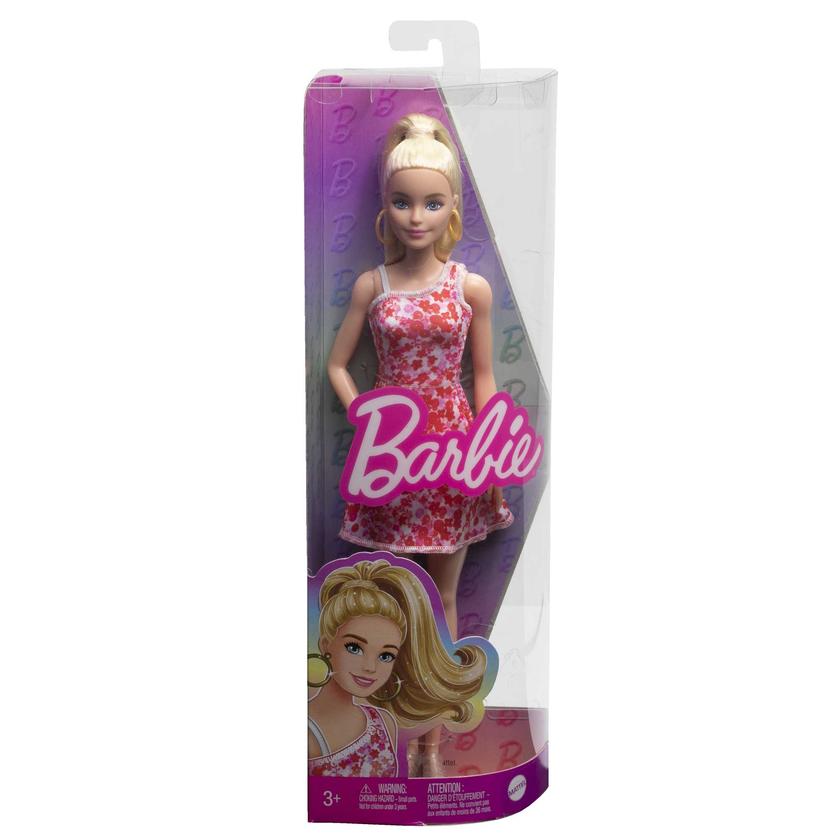 Barbie Fashionistas 205–Poupée Queue de Cheval, Robe à Fleurs Best Seller