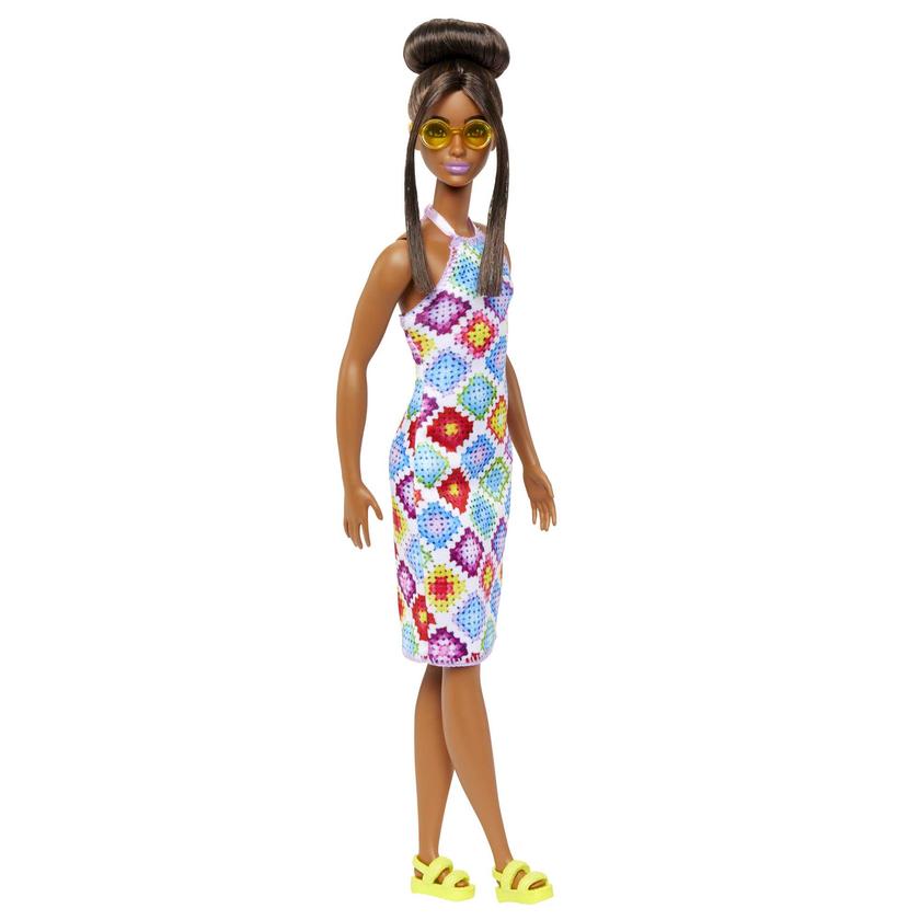 Barbie Fashionistas 210-Poupée Bun et Robe Crochet DOS Nu Best Seller