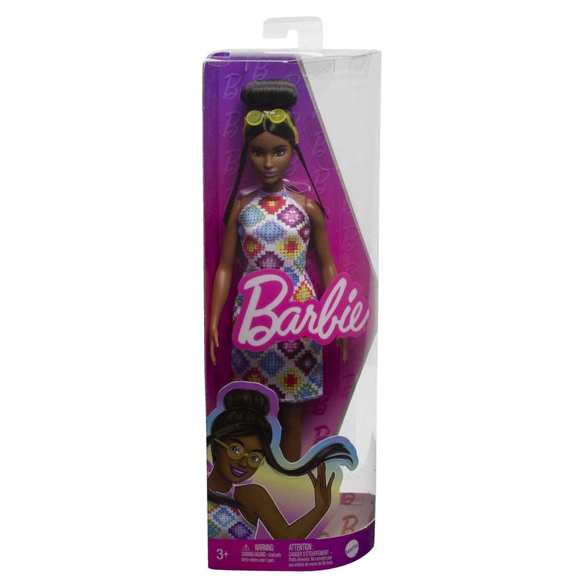 Barbie Fashionistas 210-Poupée Bun et Robe Crochet DOS Nu Best Seller