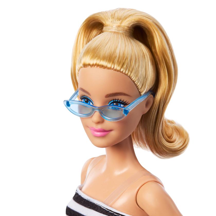 Barbie Fashionistas 65Eanniversaire Poupée213, Blonde, Haut Rayé Best Price