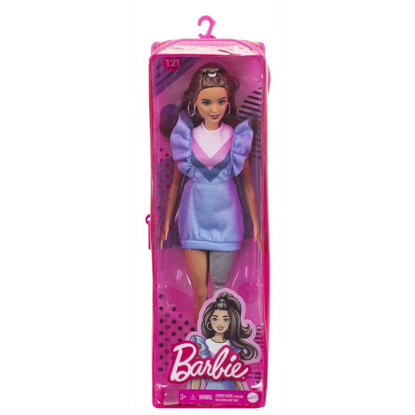 Barbie Fashionistas Doll 121 With Long Brunette Hair Free shipping