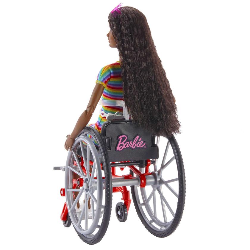 Barbie Fashionistas Doll #166 With Wheelchair & Crimped Brunette Hair Same Day Delivery