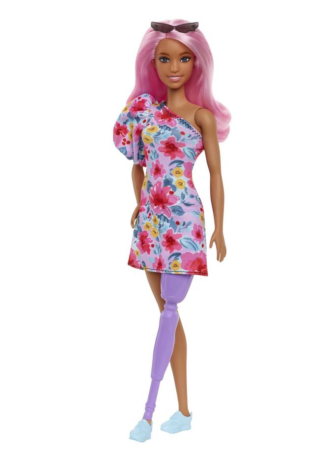 Barbie Fashionistas Doll #189, Pink Hair, Prosthetic Leg, 3 To 8 Years New Arrival