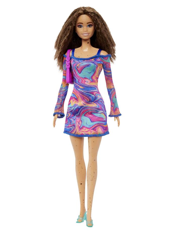 Barbie Fashionistas Doll #206 With Crimped Hair And Freckles Free shipping