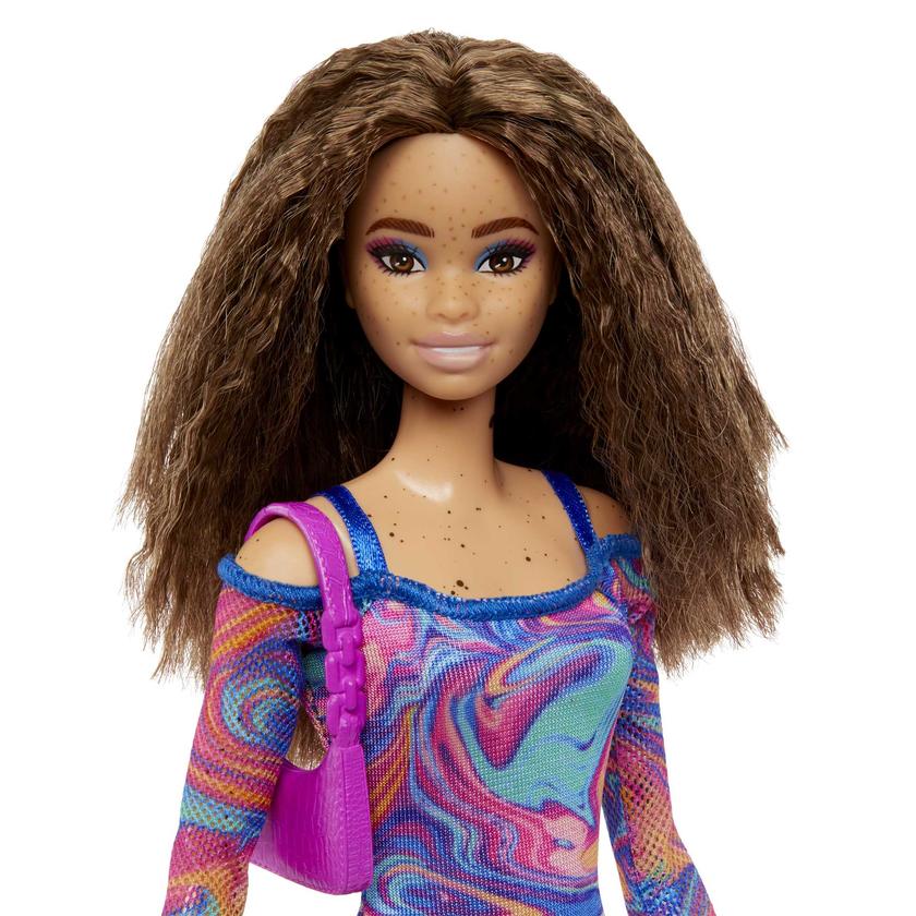 Barbie Fashionistas Doll #206 With Crimped Hair And Freckles Free shipping