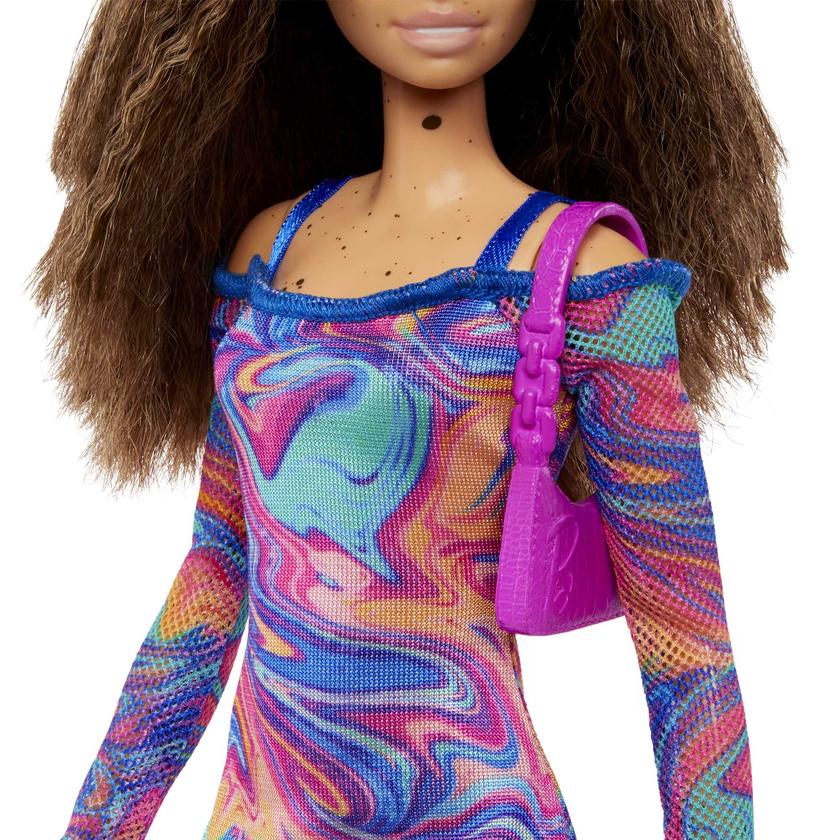 Barbie Fashionistas Doll #206 With Crimped Hair And Freckles Free shipping