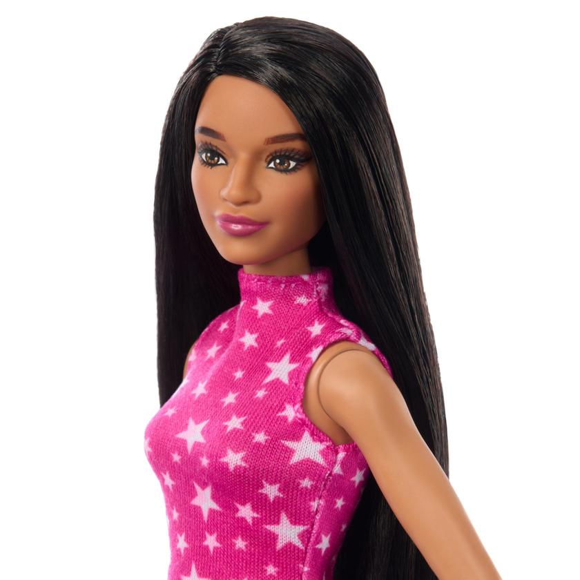 Barbie Fashionistas Doll #215 With Black Straight Hair & Iridescent Skirt, 65th Anniversary New Arrival