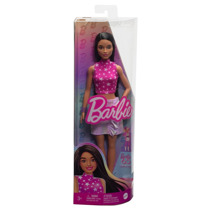 Barbie Fashionistas Doll #215 With Black Straight Hair & Iridescent Skirt, 65th Anniversary New Arrival