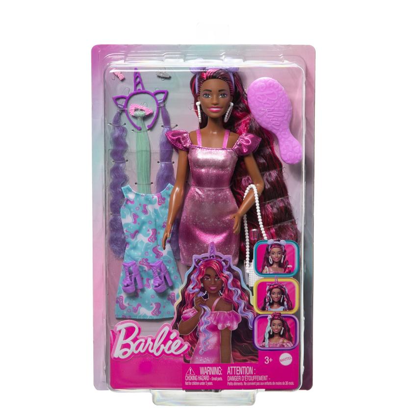 Barbie Fun & Fancy Muñeca Cabello Rosa Ondulado New Arrival