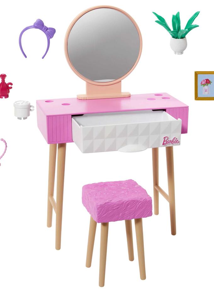 Barbie Furniture And Accessory Pack, Kids Toys, Vanity Theme For Sale