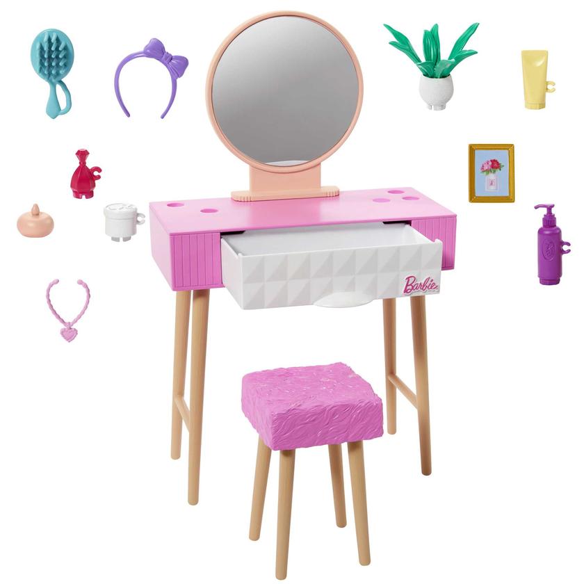 Barbie Furniture And Accessory Pack, Kids Toys, Vanity Theme For Sale