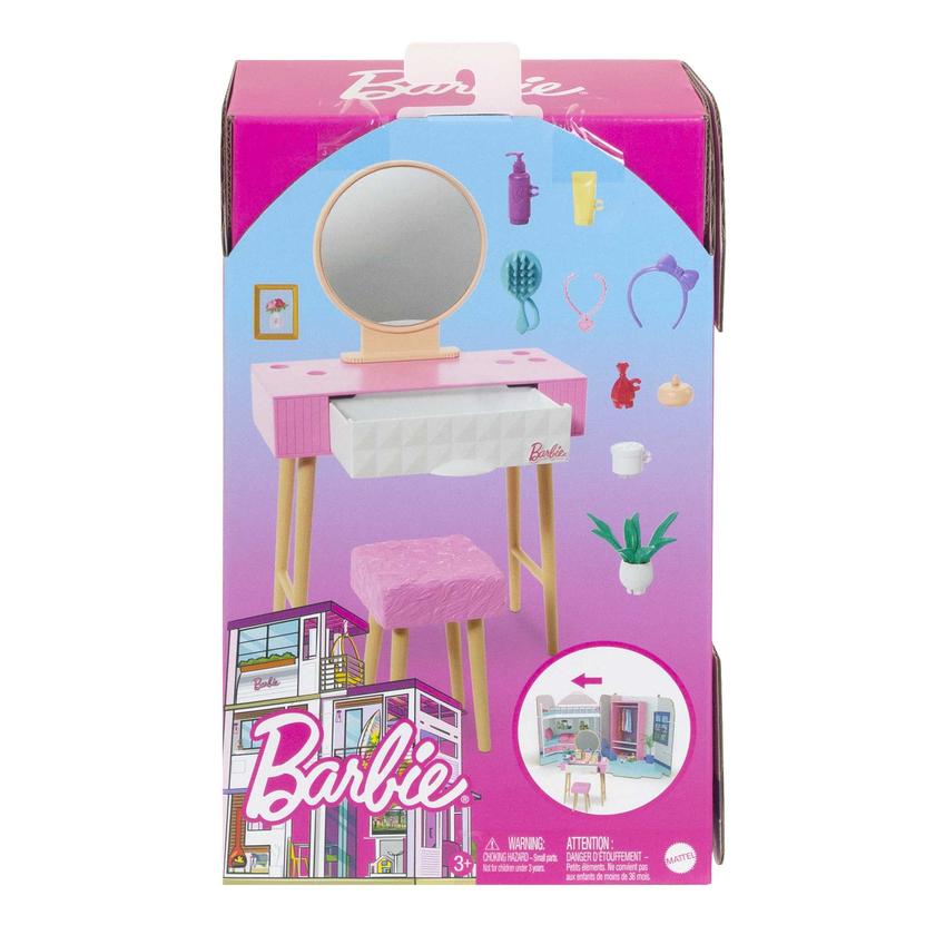 Barbie Furniture And Accessory Pack, Kids Toys, Vanity Theme For Sale