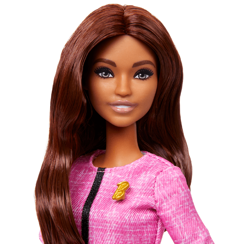 Barbie Future Leader Doll With Light Brown Hair, 2 Golden Bracelets & Pin, Includes Sticker Best Seller