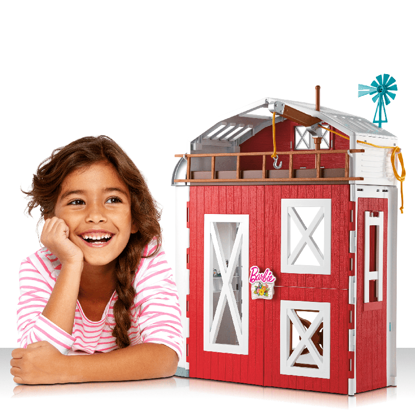 Barbie Horse Barn Playset With 25+ Feeding & Grooming Accessories Including 11 Animal Figures Best Seller