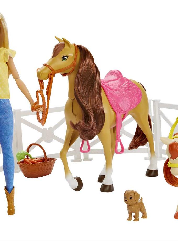 Barbie Hugs 'n' Horses With & Chelsea Dolls, Blonde Doll Playset For Sale