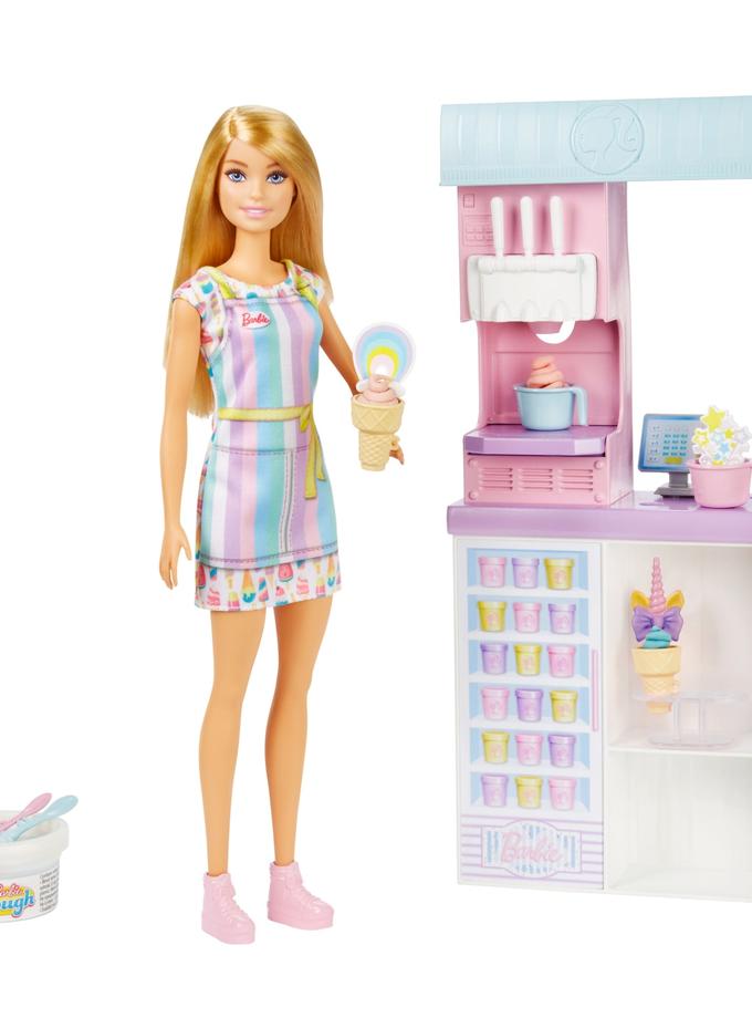 Barbie Ice Cream Shop Playset With 12 in Blonde Doll, Ice Cream Shop, Ice Cream Making Feature & Realistic Play Pieces Best Buy