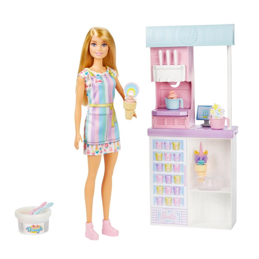 Barbie Ice Cream Shop Playset With 12 in Blonde Doll, Ice Cream Shop, Ice Cream Making Feature & Realistic Play Pieces Best Buy