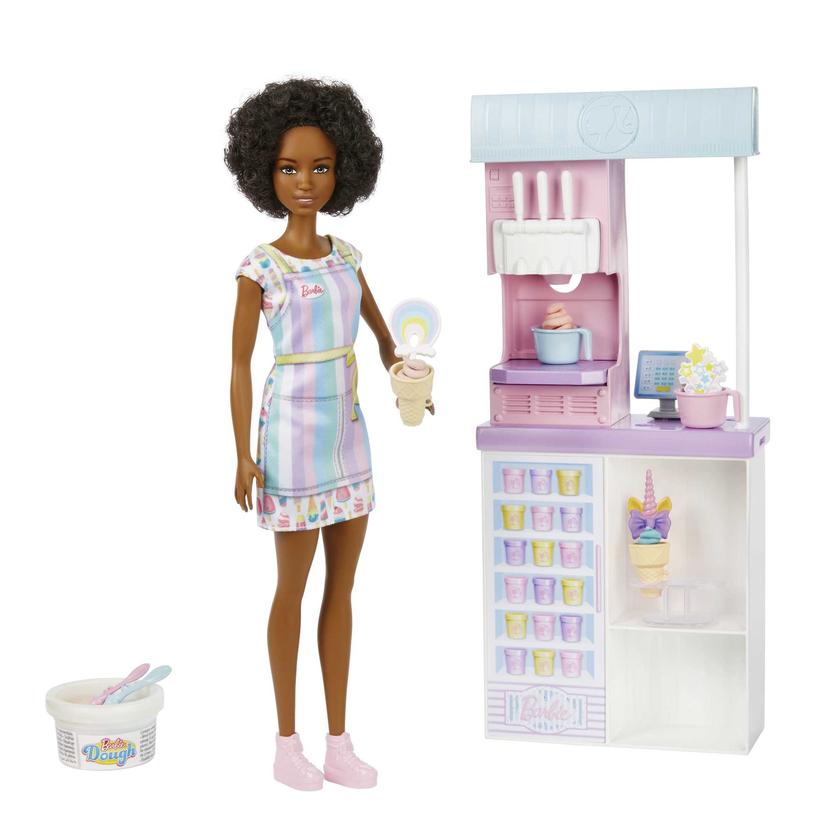 Barbie Ice Cream Shop Playset With 12-in Brunette Doll, Ice Cream Shop, Ice Cream Making Feature & Realistic Play Pieces On Sale