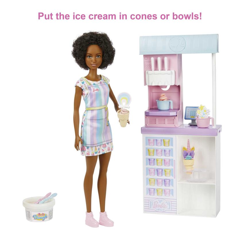 Barbie Ice Cream Shop Playset With 12-in Brunette Doll, Ice Cream Shop, Ice Cream Making Feature & Realistic Play Pieces On Sale