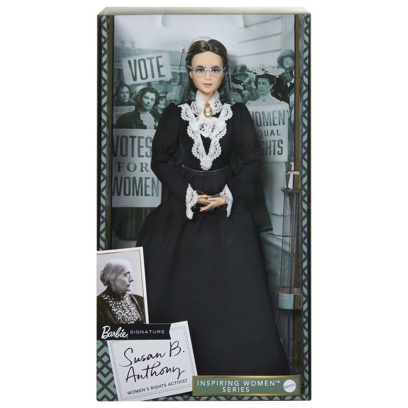 Barbie inspiring Women Susan B. Anthony Collectible Doll, 12-inch in Black Dress Best Buy