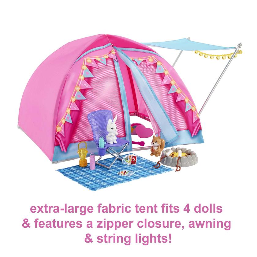 Barbie It Takes Two Camping Playset With Tent, 2 Barbie Dolls & Accessories Same Day Delivery