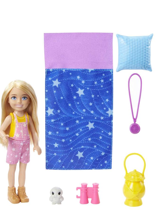 Barbie It Takes Two Chelsea Camping Doll With Pet Owl & Accessories, 3 To 7 Year Olds New Arrival