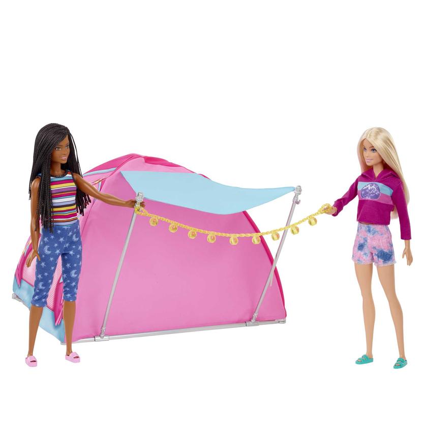 Barbie It Takes Two Set de Juego Casa De Campaña con Muñecas Free shipping