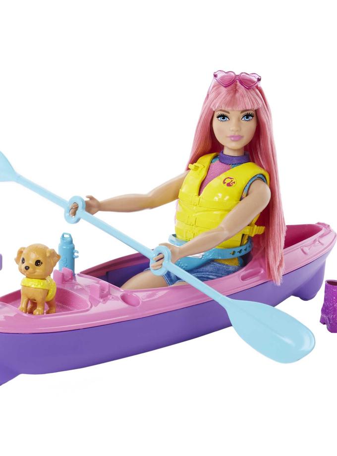 Barbie It Takes Two Set de Juego Daisy Paseo en Kayak Día de Campamento Free shipping