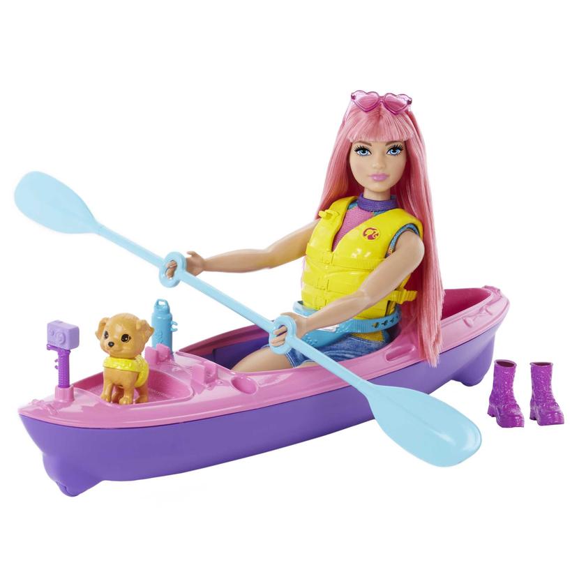 Barbie It Takes Two Set de Juego Daisy Paseo en Kayak Día de Campamento Free shipping