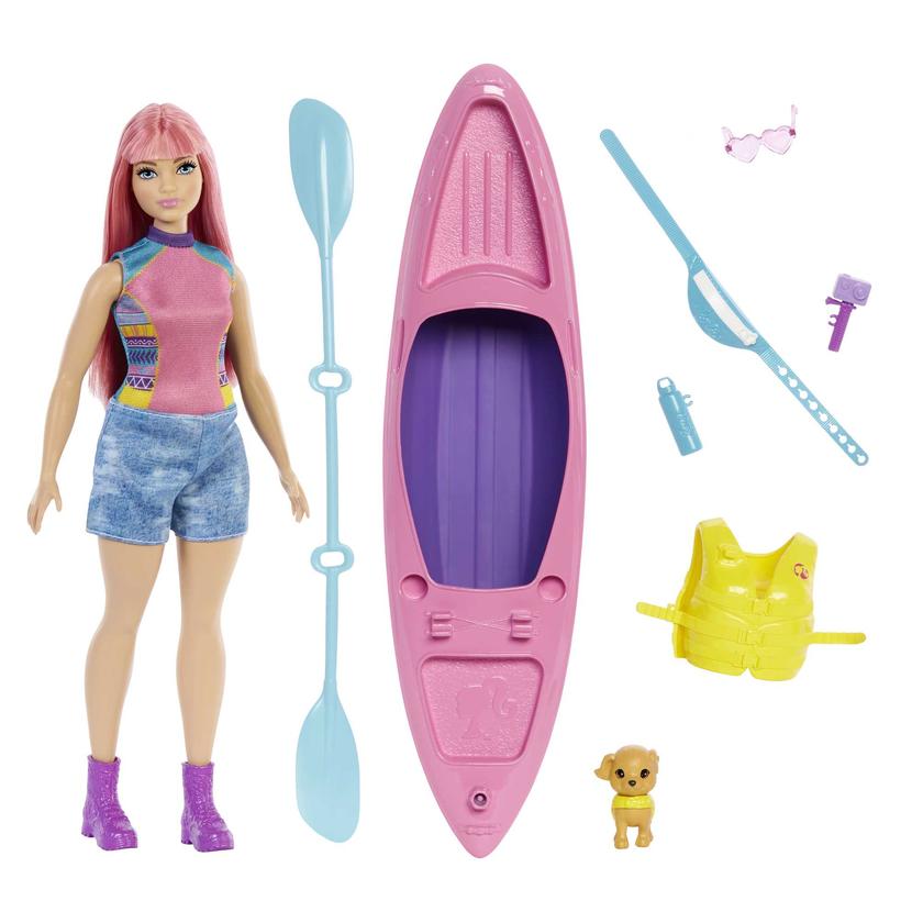 Barbie It Takes Two Set de Juego Daisy Paseo en Kayak Día de Campamento Free shipping