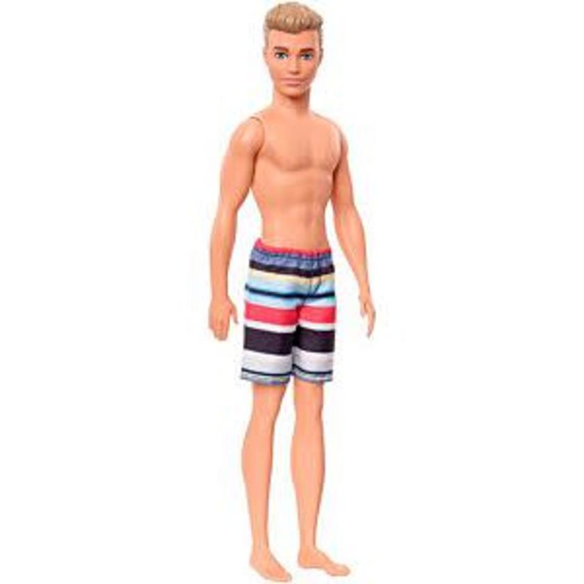 Barbie Ken Beach Doll Wearing Striped Swimsuit, For Kids 3 To 7 Years Old For Sale