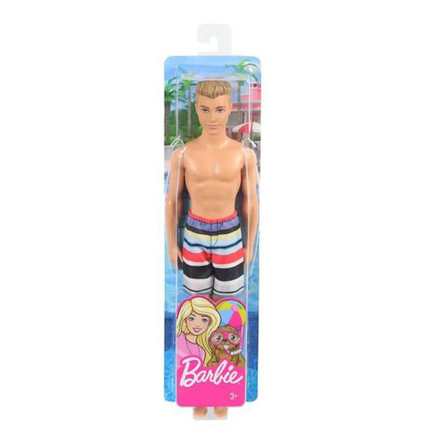 Barbie Ken Beach Doll Wearing Striped Swimsuit, For Kids 3 To 7 Years Old For Sale