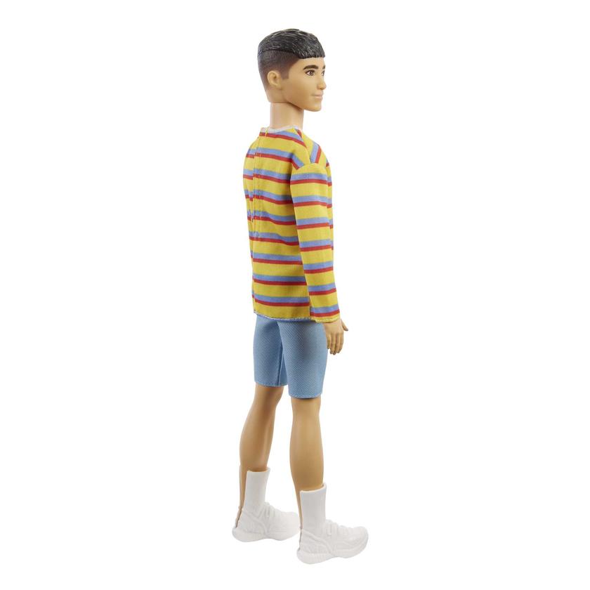 Barbie Ken Fashionistas #175 Doll W Ith Striped Shirt Jean Shorts Brown Hair Hispanic Best Buy