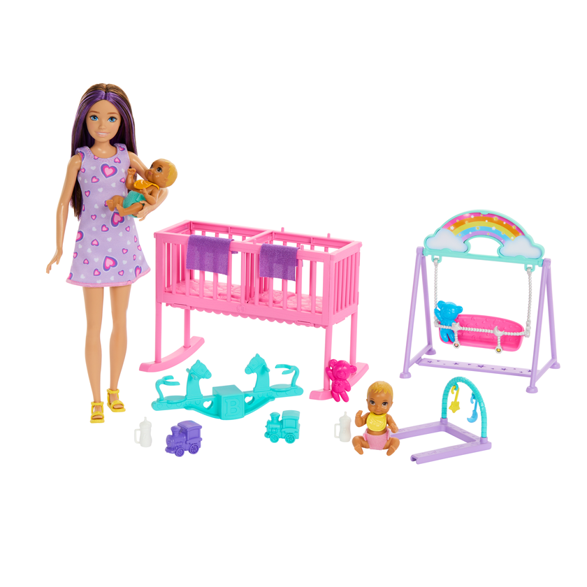 Barbie-La Chambre des Jumeaux-Coffret Skipper, Bébés et Accessoires Same Day Delivery