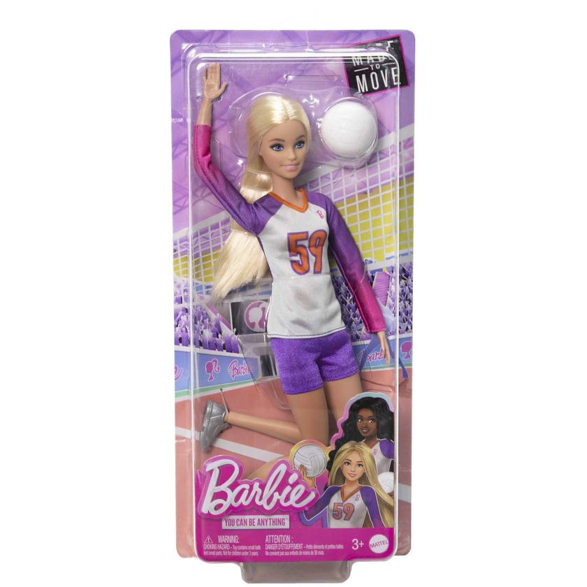 Barbie®-Métiers-Poupée Barbie® Articulée Joueuse de Volleyball Free shipping