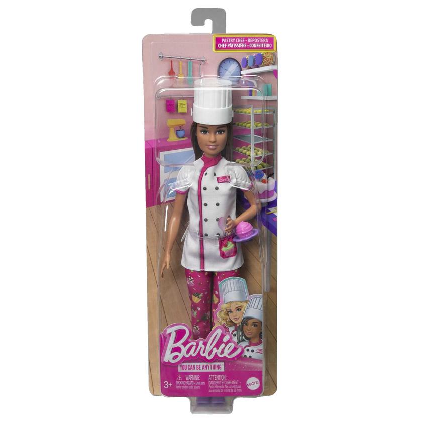 Barbie-Métiers-Poupée Barbie Cheffe Pâtissière et Accessoires Same Day Delivery