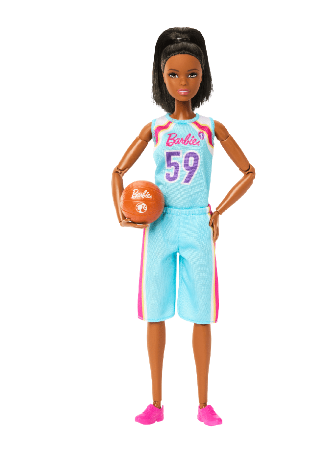 Barbie Made To Move Basketball Player Doll & Accessories, Brunette Doll Wearing Uniform With Ball Best Buy