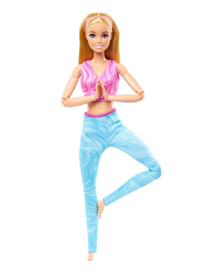 Barbie Made To Move Fashion Doll, Blonde Wearing Removable Sports Top & Pants, 22 Bendable “Joints” Free shipping