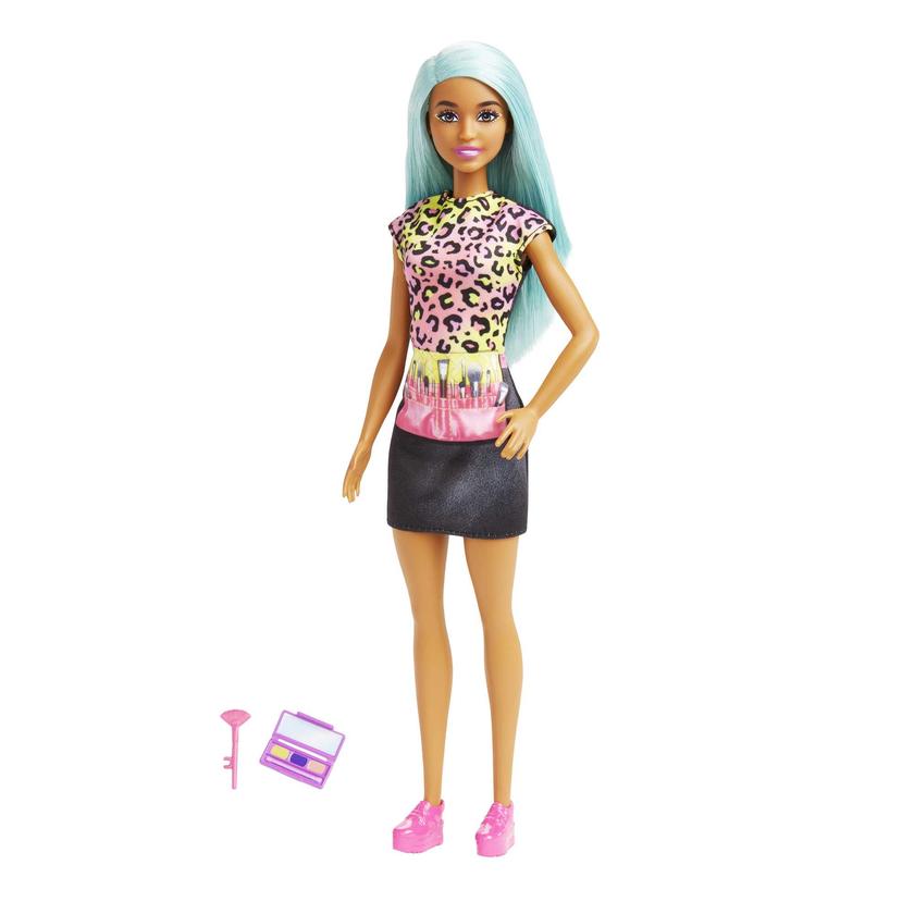 Barbie Makeup Artist Doll With Teal Hair And Career-Themed Accessories Like Palette And Brush New Arrival