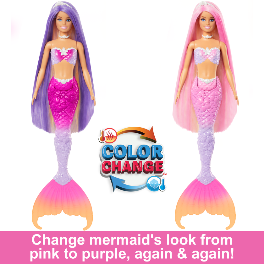 Barbie “Malibu” Mermaid Doll With Color Change Feature, Pet Dolphin And Accessories Best Buy