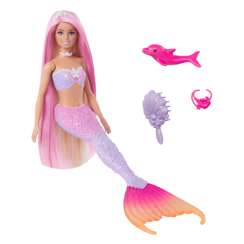 Barbie “Malibu” Mermaid Doll With Color Change Feature, Pet Dolphin And Accessories Best Buy