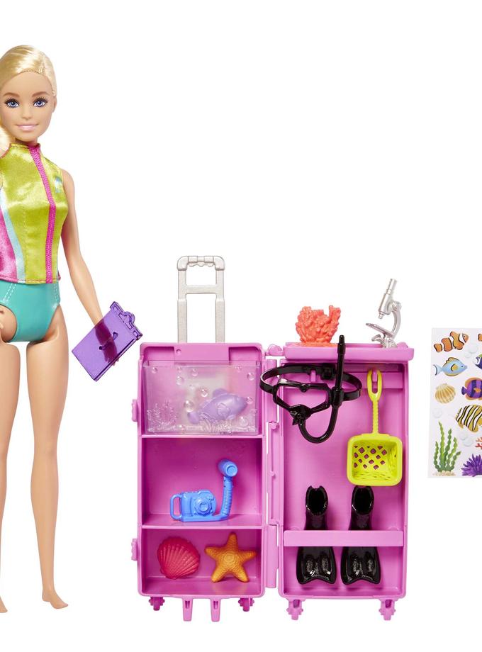 Barbie Marine Biologist Doll And Accessories, Mobile Lab Playset With Blonde Doll And 10+ Pieces High Quality