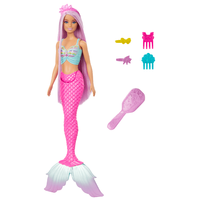 Barbie Mermaid Doll With 7-inch-Long Fantasy Hair & Accessories For Styling Play Free shipping