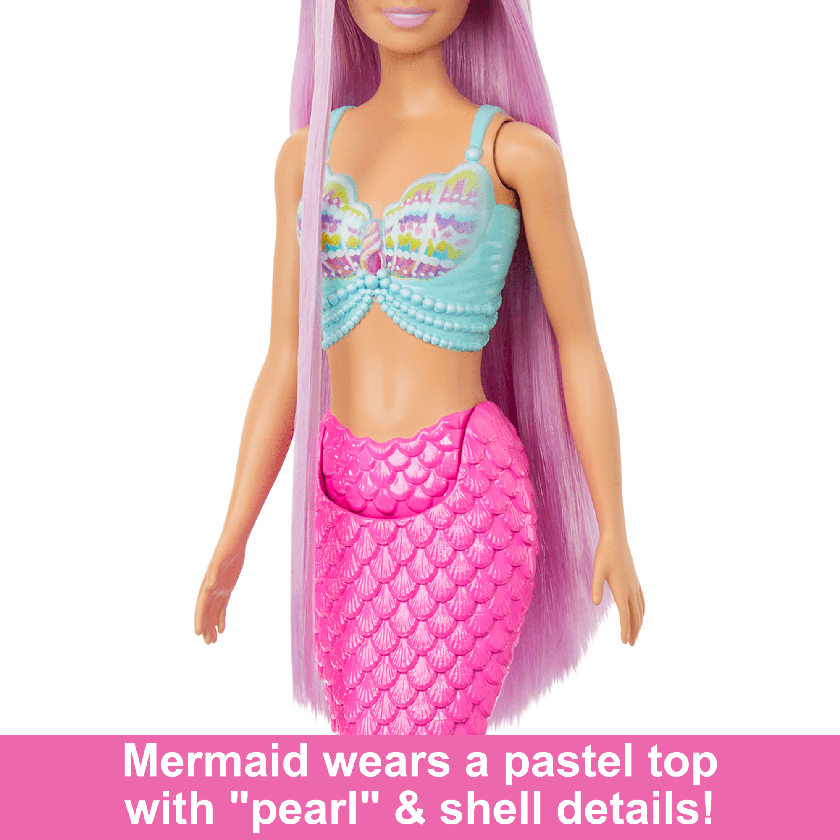 Barbie Mermaid Doll With 7-inch-Long Fantasy Hair & Accessories For Styling Play Free shipping